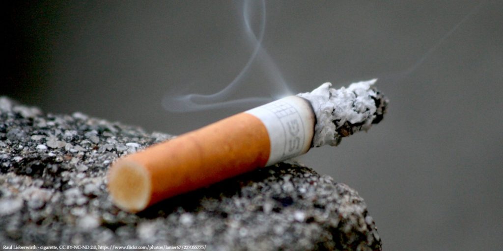 Policy Brief Image with Smoking Cigarette Placed on the Ground that Represents if Russians Oppose Anti-Tobacco Policy