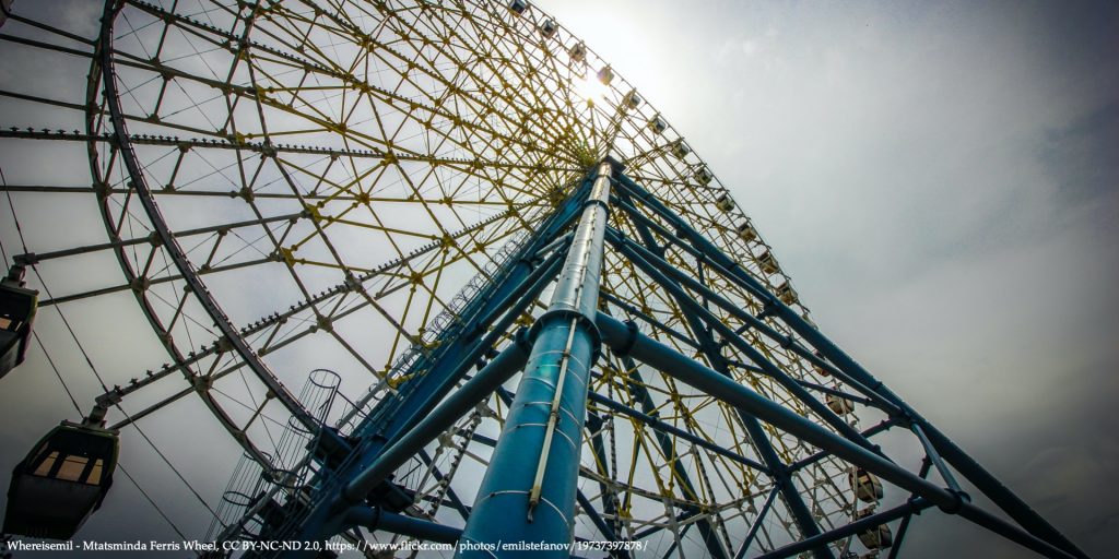 Roller coaster photographed from below symbolising Eastern Europe transition