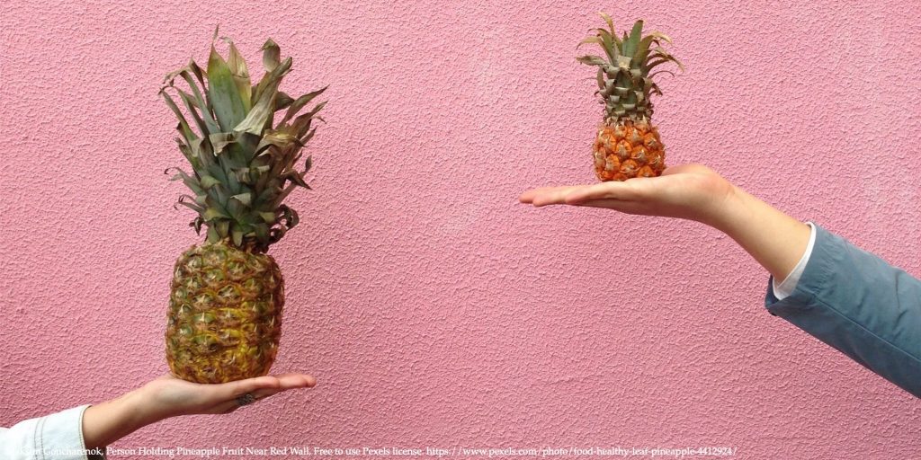 Person Holding Pineapple Fruit Near Red Wall Representing Optimal Recommendation System