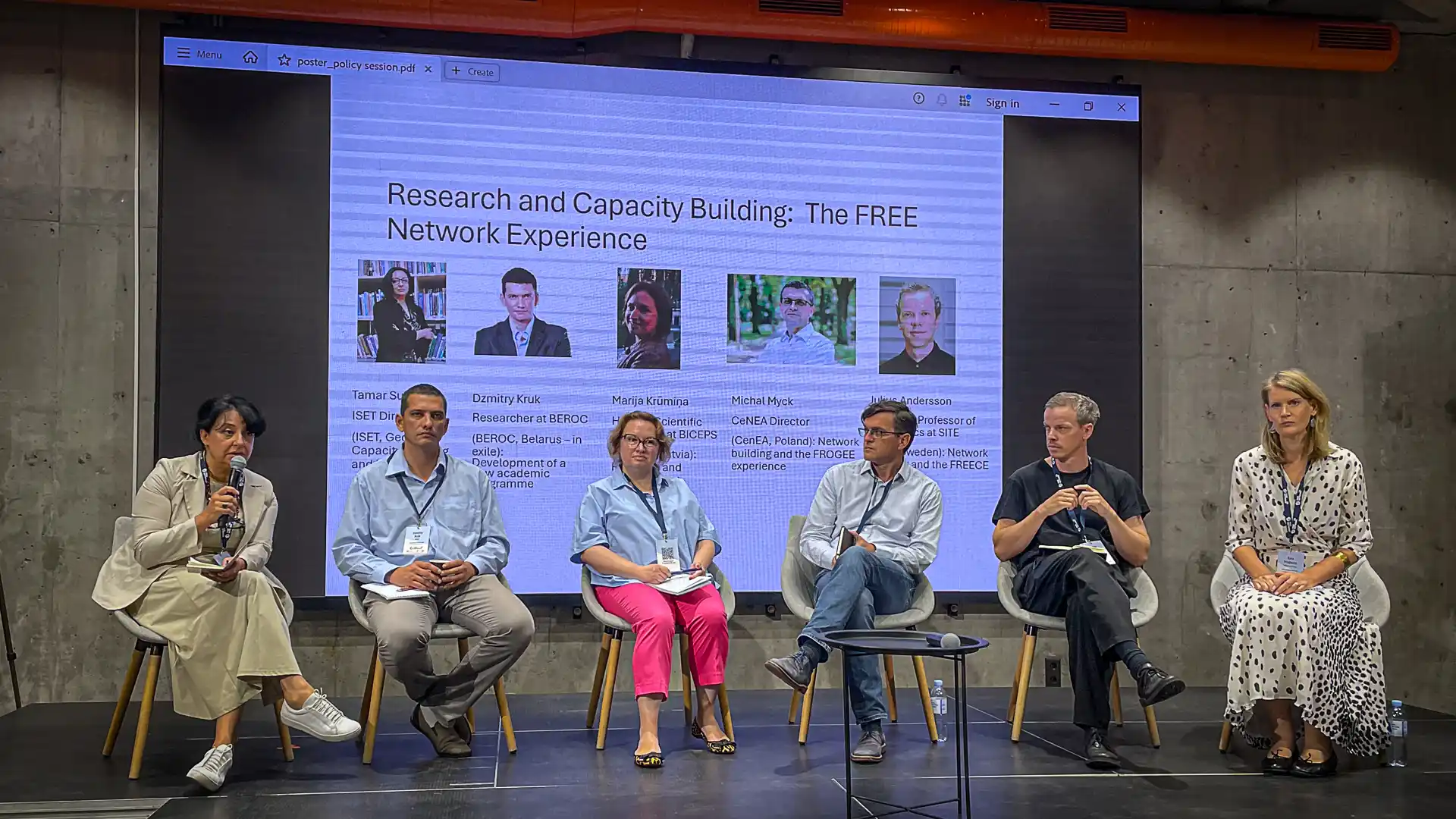 Panel discussion on capacity building in Moldova and research within the FREE Network experience with experts from ISET-PI, BEROC, BICEPS, CenEA, and SITE